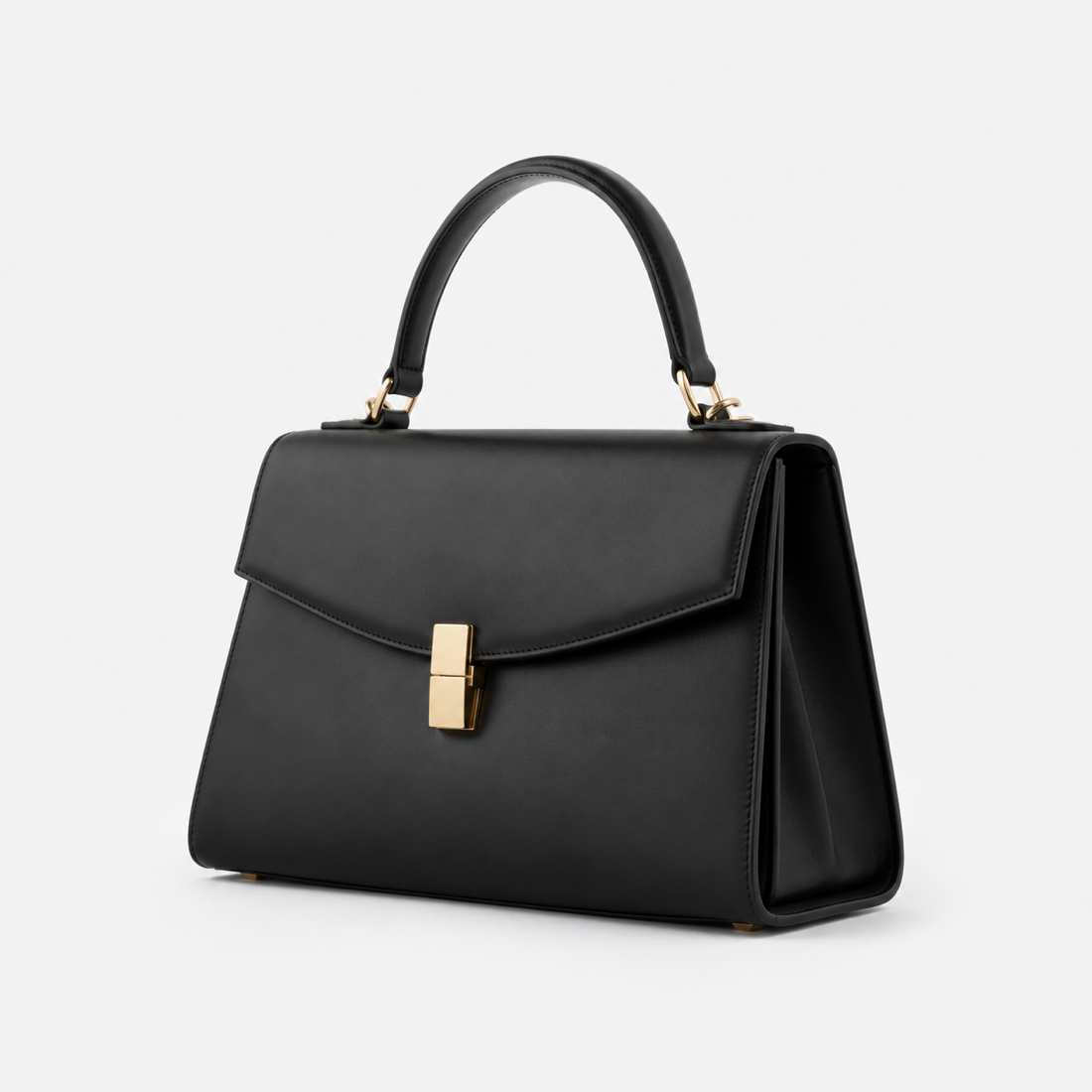 Black leather bag