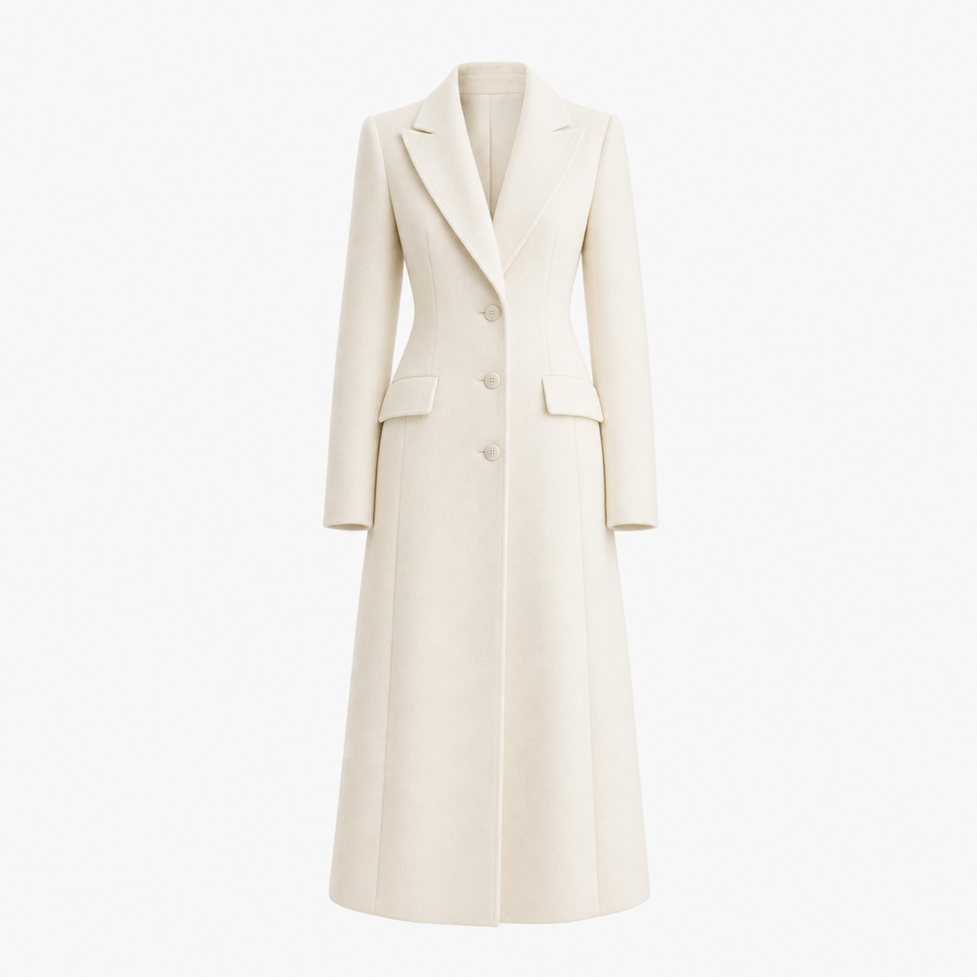 Ivory tailored coat